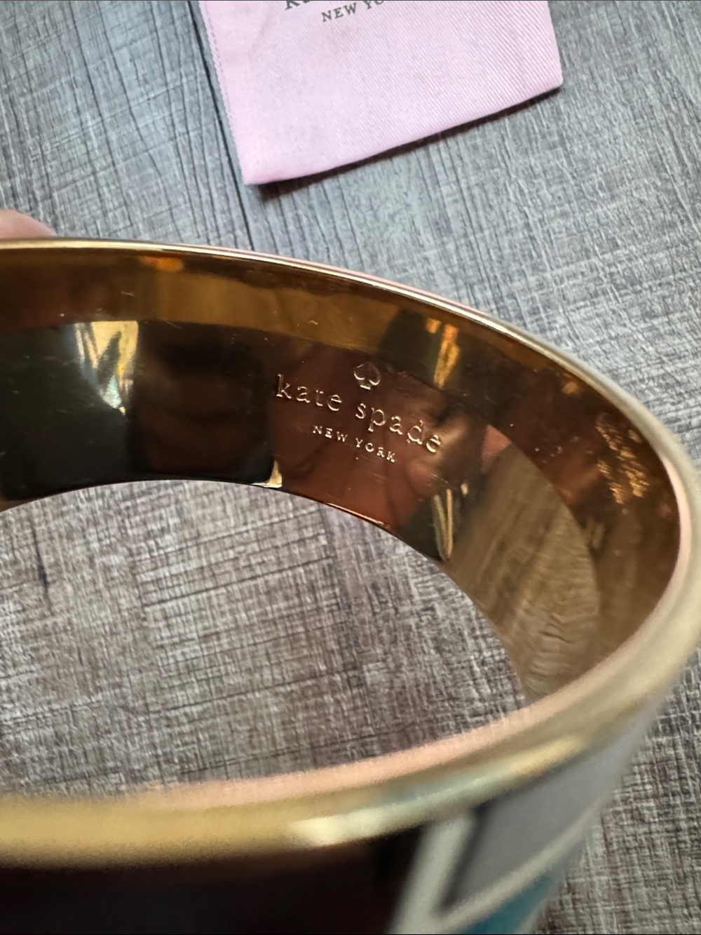 kate spade New York ABOUT TOWN idiom bangle. - Picture 2 of 6